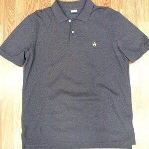 BROOKS BROTHERS SLIM FIT POLO SHIRT 100% COTTON PIQUE KNIT GRAY X-LARGE, XL
